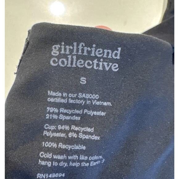 GIRLFRIEND COLLECTIVE Women’s Size Small Black Sports Bra Strappy Back Gym - Picture 6 of 7